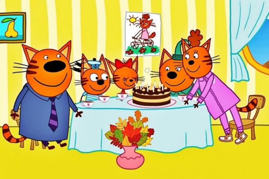 Картинка Три Кота Поздравления С Днем Рождения